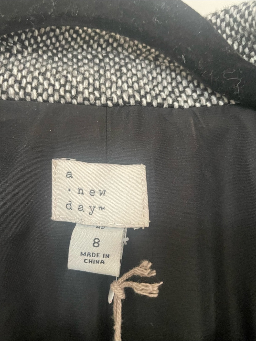 a new day Black and White Tweed Blazer - Picture 3 of 4